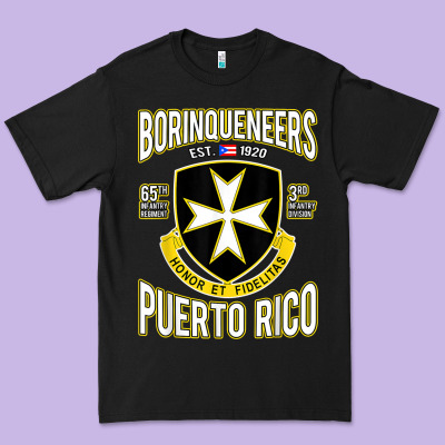 Borinqueneers Puerto Rico Flag Honor Et Fidelitas Premium Tee Designed By Artmosaic