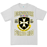Dove Grey Borinqueneers Puerto Rico Flag Honor Et Fidelitas Premium Tee - ArtMosaic