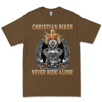 Cacao jesus christian biker never ride alone Premium Tee - ArtMosaic