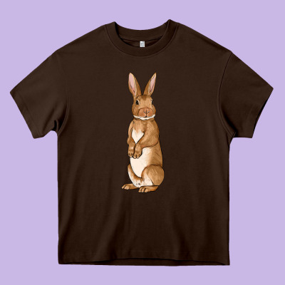 Bunny Easter Heavy Core Tee Designed By Oliviacreatesart