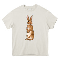 Cream Bunny Easter Heavy Core Tee - OliviaCreatesArt
