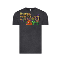 Vintage Black Happy crawdi Gras Vintage Tee - LillyAllenDesigns
