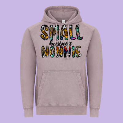 Small Business Nannie Vintage Hoodie Designed By Cowhidedigitalart
