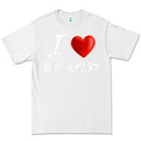 White i love heart bid whist card game t shirt Premium Tee - ArtMosaic