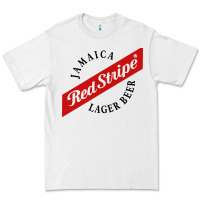 White jamaica red stripe lager beer Premium Tee - ArtMosaic
