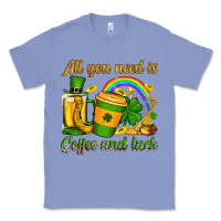 Colony Blue St. Patrick's All you need is coffee and luck Classic Tee - OliviaCreatesArt