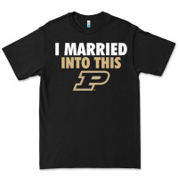 Black Purdue Boilermakers Married Into This - Apparel Premium Tee - ArtMosaic