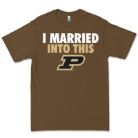 Cacao Purdue Boilermakers Married Into This - Apparel Premium Tee - ArtMosaic
