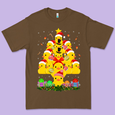 Duck Rubber Duck Christmas Tree Duckie And Quack Christmas 123 Premium Tee Designed By Artmosaic