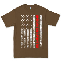 Cacao Union Carpenter With A Vintage American Flag For Fans Premium Tee - ArtMosaic