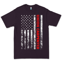 Plum Union Carpenter With A Vintage American Flag For Fans Premium Tee - ArtMosaic