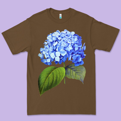 Blue  Hydrangea Premium Tee Designed By Artmosaic