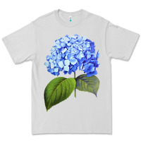 Dove Grey Blue  hydrangea Premium Tee - ArtMosaic