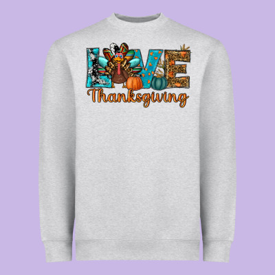 Love Thanksgivings Turkey Heavyweight Sweatshirt Designed By Ranaportraitstore