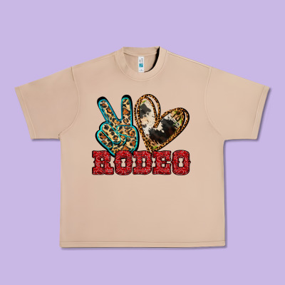 Peace Love Rodeo Urban Heavy Tee Designed By Jasminsmagicworld