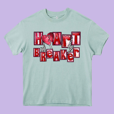 Heart Breaker Valentine's Day Heavy Core Tee Designed By Fadigitalartstudio
