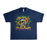 Navy Summer Searchin Urban Heavy Tee - CowhideDigitalArt