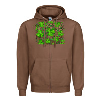 Chestnut st patrick's day shamrock and leopard distressed Zipper Hoodie - RanaPortraitStore