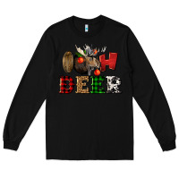 Black oh deer christmas Long Sleeve Tee - LillyAllenDesigns