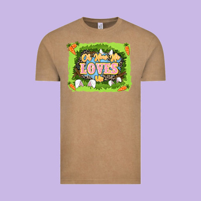 Oh How He Loves Us Easter Day Vintage Tee Designed By Lillyallendesigns