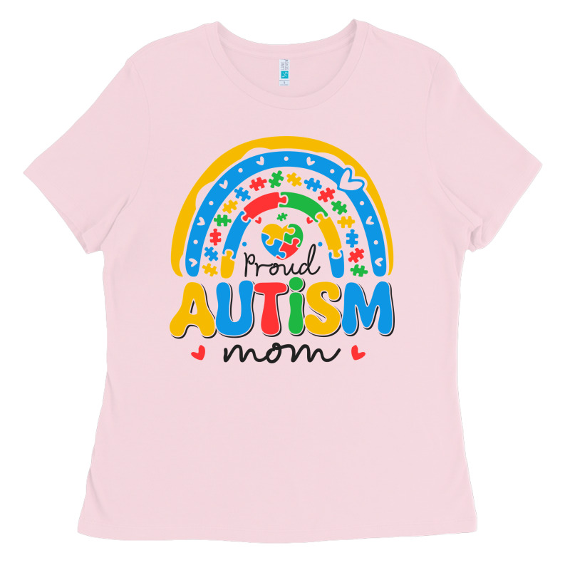 Proud Autism Mom Rainbow Ladies Tee by CowhideDigitalArt | Teevron