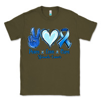 Army Green Peace Love Cure Stomach Cancer Classic Tee - Jasminsmagicworld