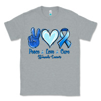 Heather Grey Peace Love Cure Stomach Cancer Classic Tee - Jasminsmagicworld