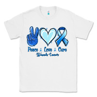 White Peace Love Cure Stomach Cancer Classic Tee - Jasminsmagicworld