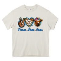 Cream Peace Love Cows Heavy Core Tee - Jasminsmagicworld