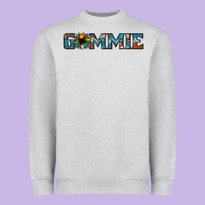 Gammie Sunflower Cowhide Heavyweight Sweatshirt Designed By Jasminsmagicworld