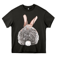 Asphalt Easter bunny back view Heavy Core Tee - OliviaCreatesArt