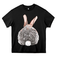 Black Easter bunny back view Heavy Core Tee - OliviaCreatesArt