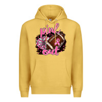 Antique Gold pink out football Premium Hoodie - BarkalooDesign