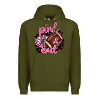Army Green pink out football Premium Hoodie - BarkalooDesign