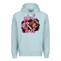 Blue Mist pink out football Premium Hoodie - BarkalooDesign