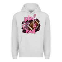 Dove Grey pink out football Premium Hoodie - BarkalooDesign