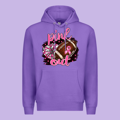 Pink Out Football Premium Hoodie Designed By Barkaloodesign