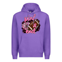 Purple pink out football Premium Hoodie - BarkalooDesign