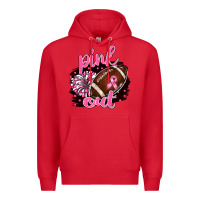Red pink out football Premium Hoodie - BarkalooDesign