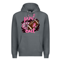 Rock pink out football Premium Hoodie - BarkalooDesign