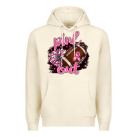 Sandshell pink out football Premium Hoodie - BarkalooDesign