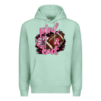 Seafoam pink out football Premium Hoodie - BarkalooDesign