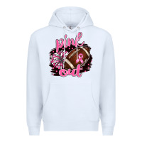 White pink out football Premium Hoodie - BarkalooDesign