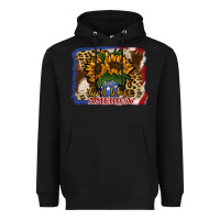 Black Patriotic Sunflower God Bless America Heavyweight Hoodie - Jasminsmagicworld