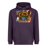 Plum Patriotic Sunflower God Bless America Heavyweight Hoodie - Jasminsmagicworld