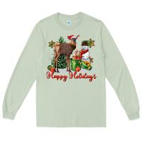 Matcha happy holidays baby deer Long Sleeve Tee - LillyAllenDesigns