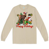 Mushroom happy holidays baby deer Long Sleeve Tee - LillyAllenDesigns
