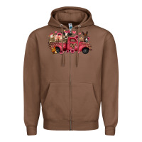 Chestnut valentines day leopard farm animals truck Zipper Hoodie - Jasminsmagicworld