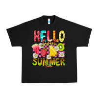 Black Hello Sweet Summer Time Urban Heavy Tee - CowhideDigitalArt