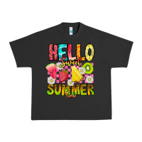 Pigment Black Hello Sweet Summer Time Urban Heavy Tee - CowhideDigitalArt